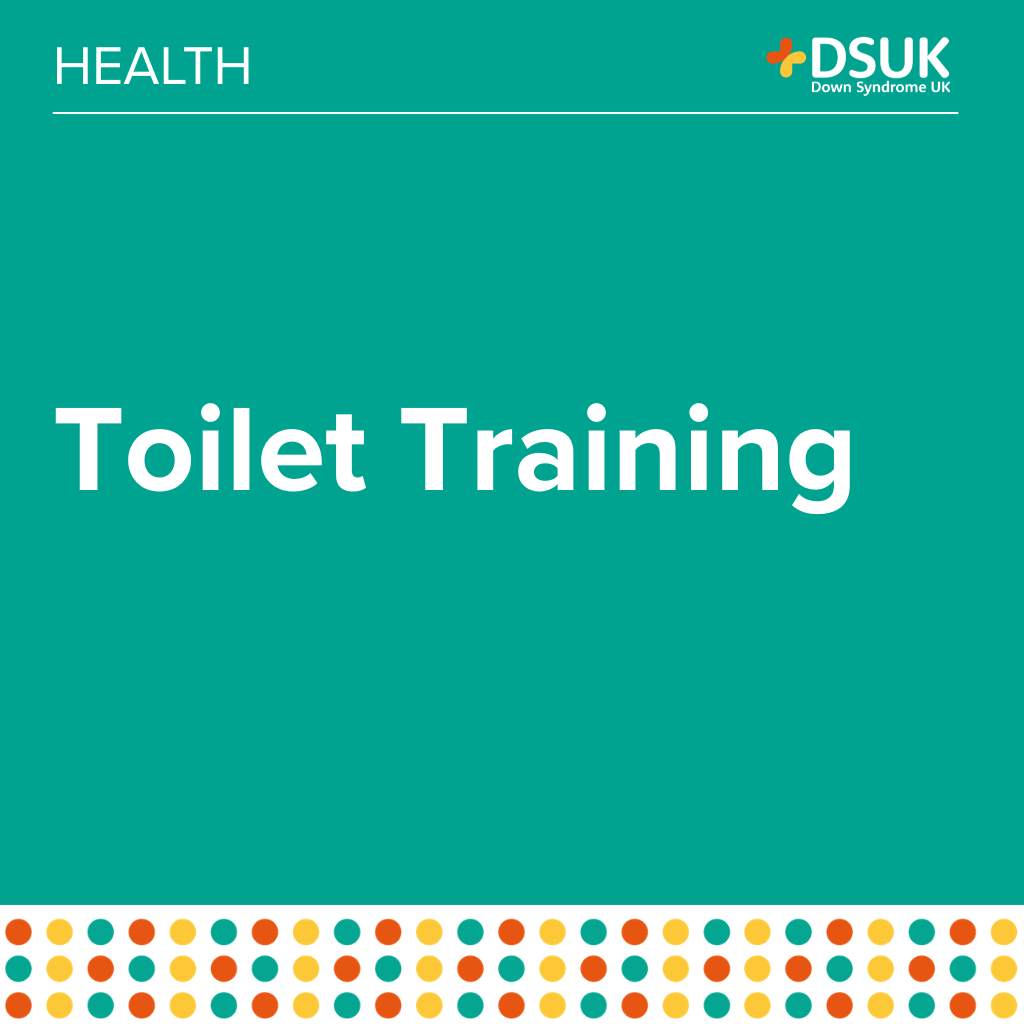 Teal tile with words Toilet Training