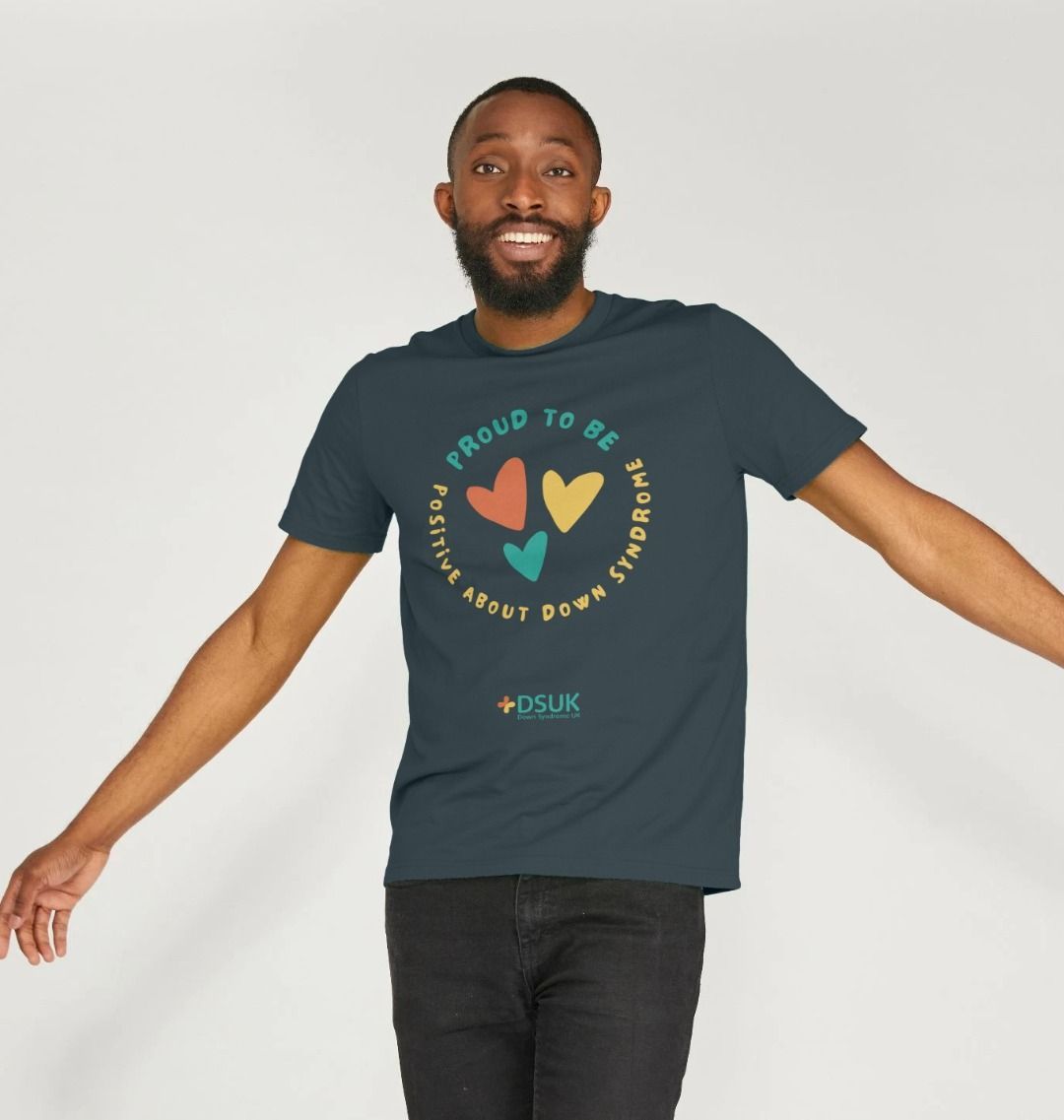 "Proud to be Positive About Down Syndrome" Adult T-Shirt