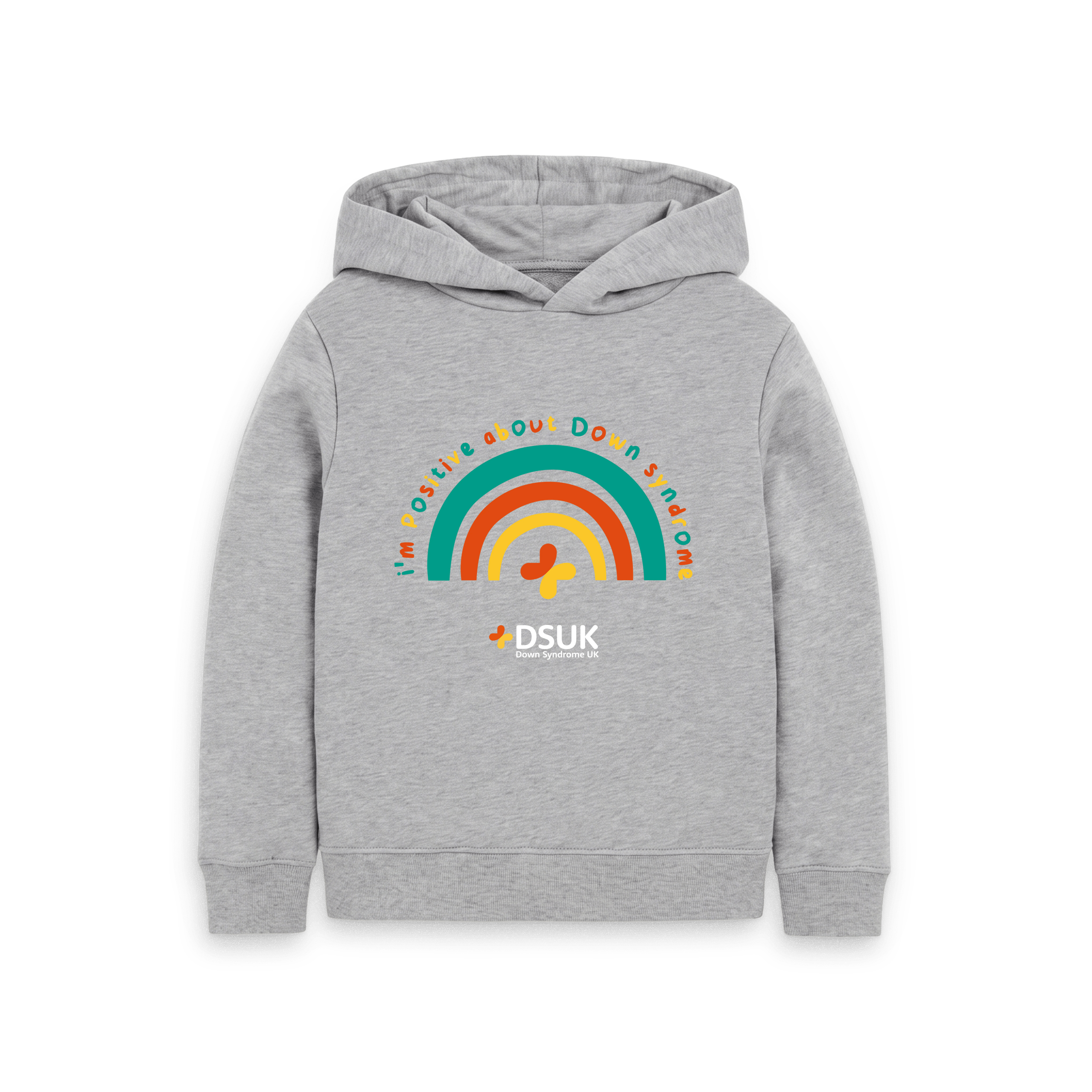 "I'm Positive About Down Syndrome" Kids Rainbow Pullover Hoodie