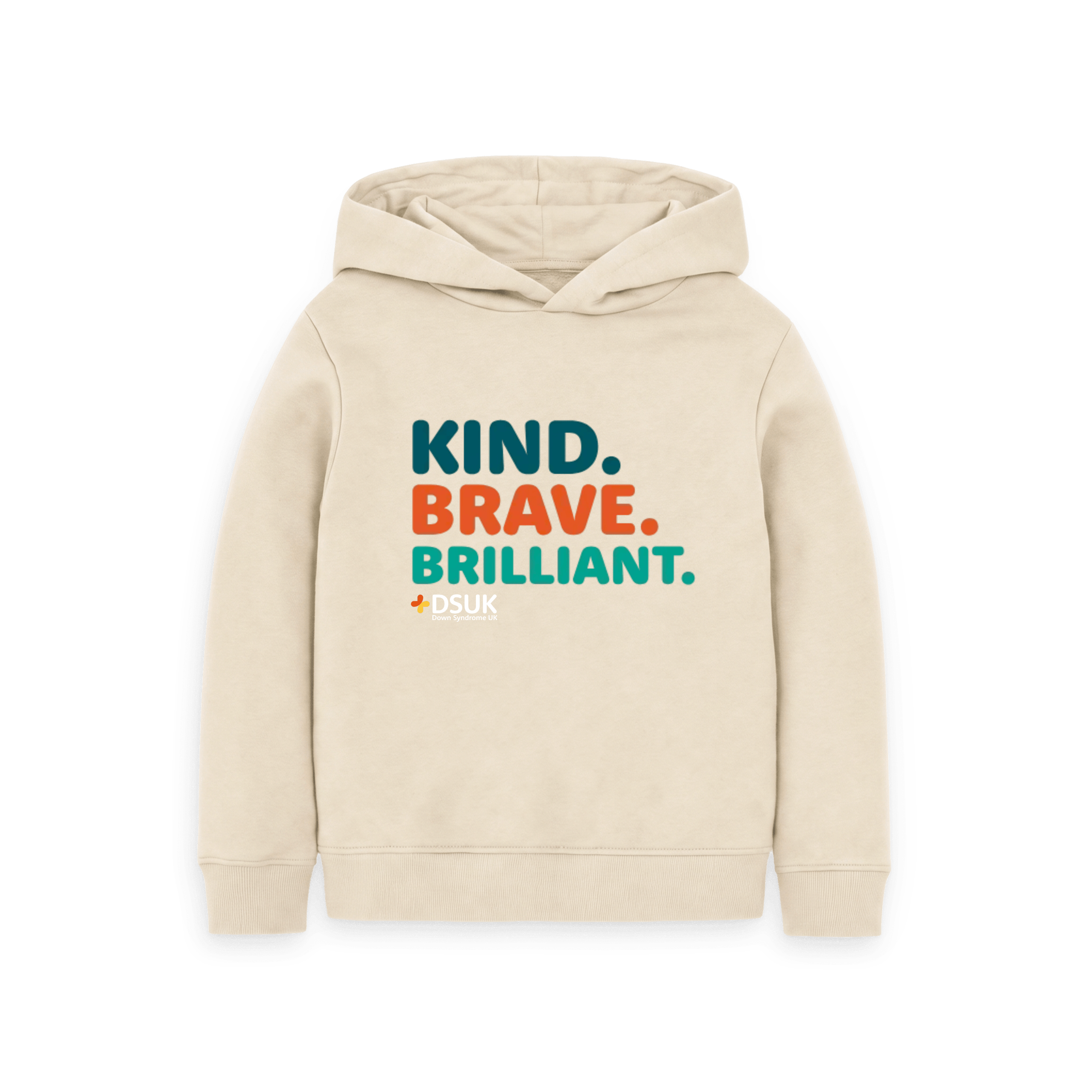 Kind.Brave.Brilliant. - Down Syndrome UK Kids Hoodie