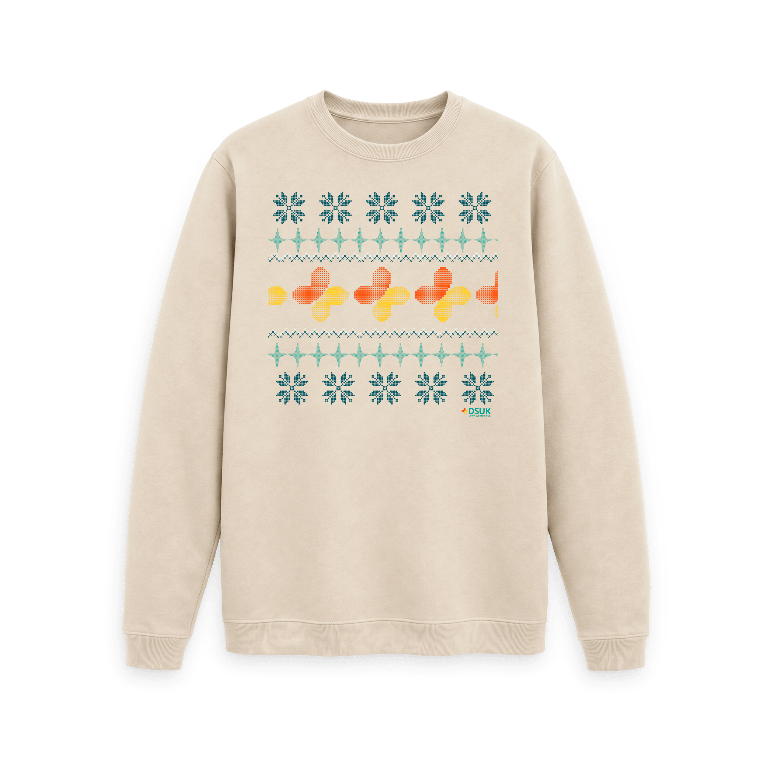 Stitched Stars Christmas Jumper - Adults (Light)