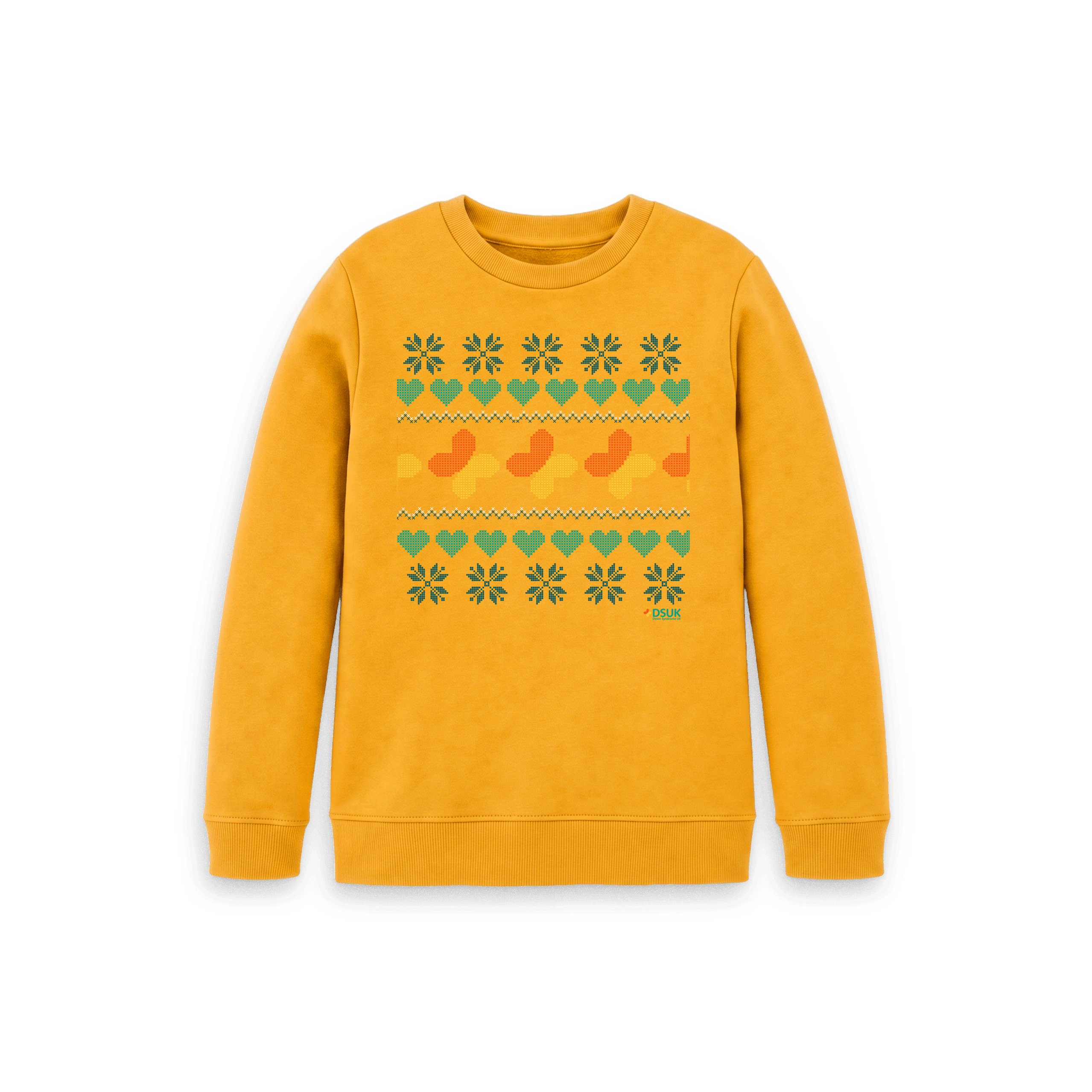 Stitched Hearts Christmas Jumper - Kids (Light)