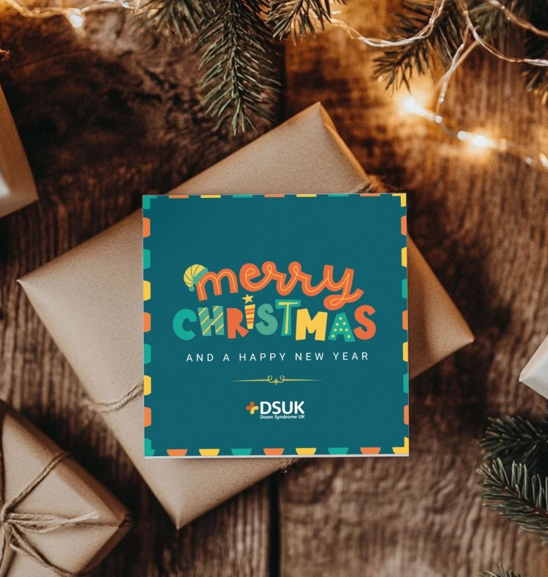 Christmas card – merry and bright