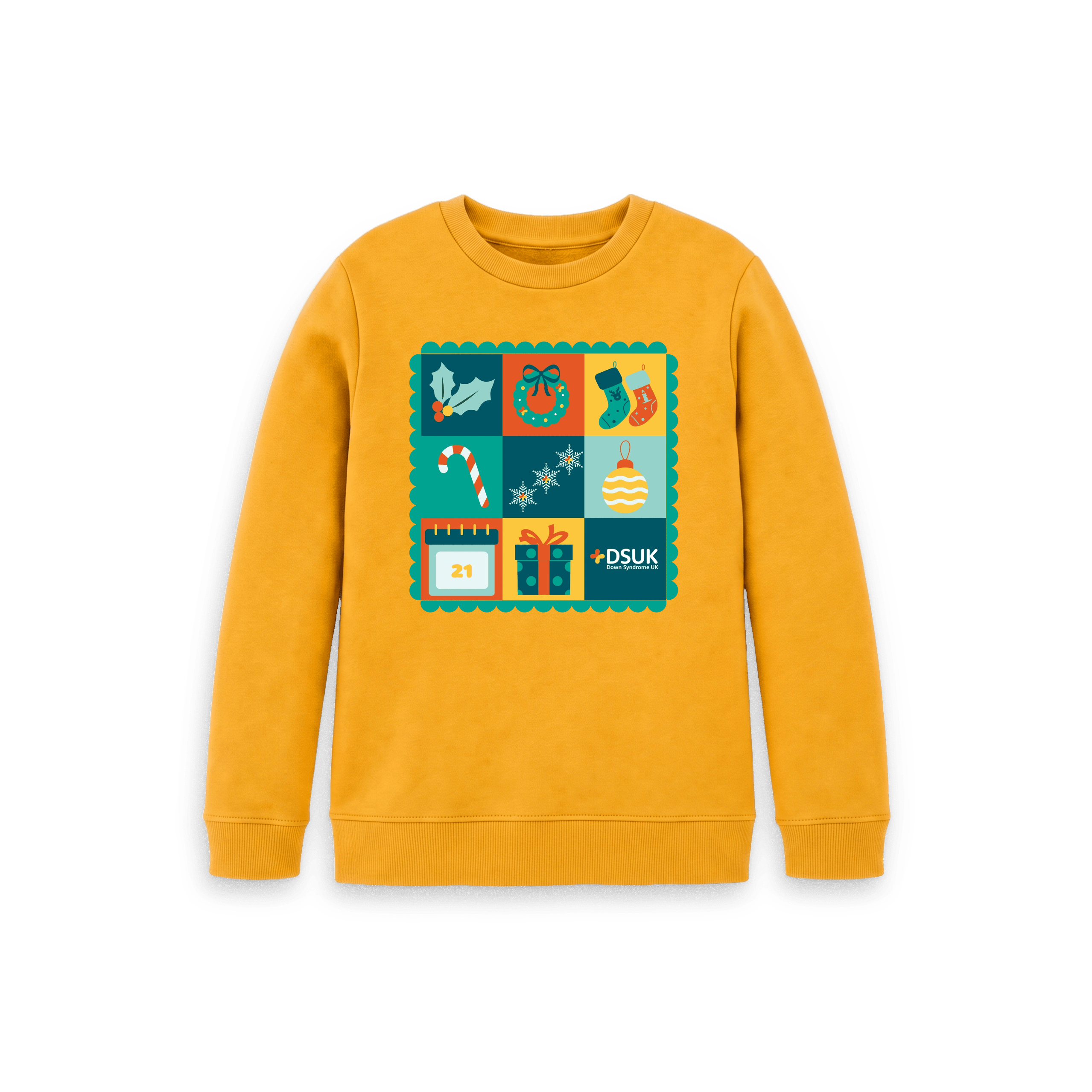Festive Squares Christmas Jumper - Kids
