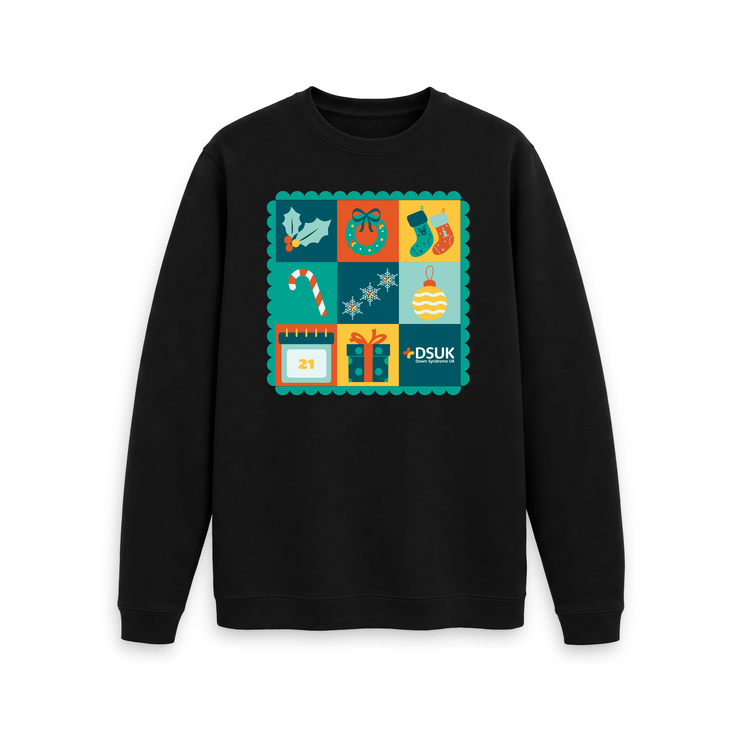 Festive Squares Christmas Jumper - Adults