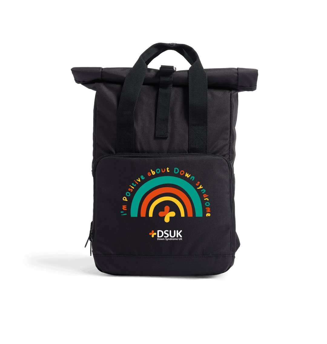 "I'm Positive About Down Syndrome" Roll-Top Backpack