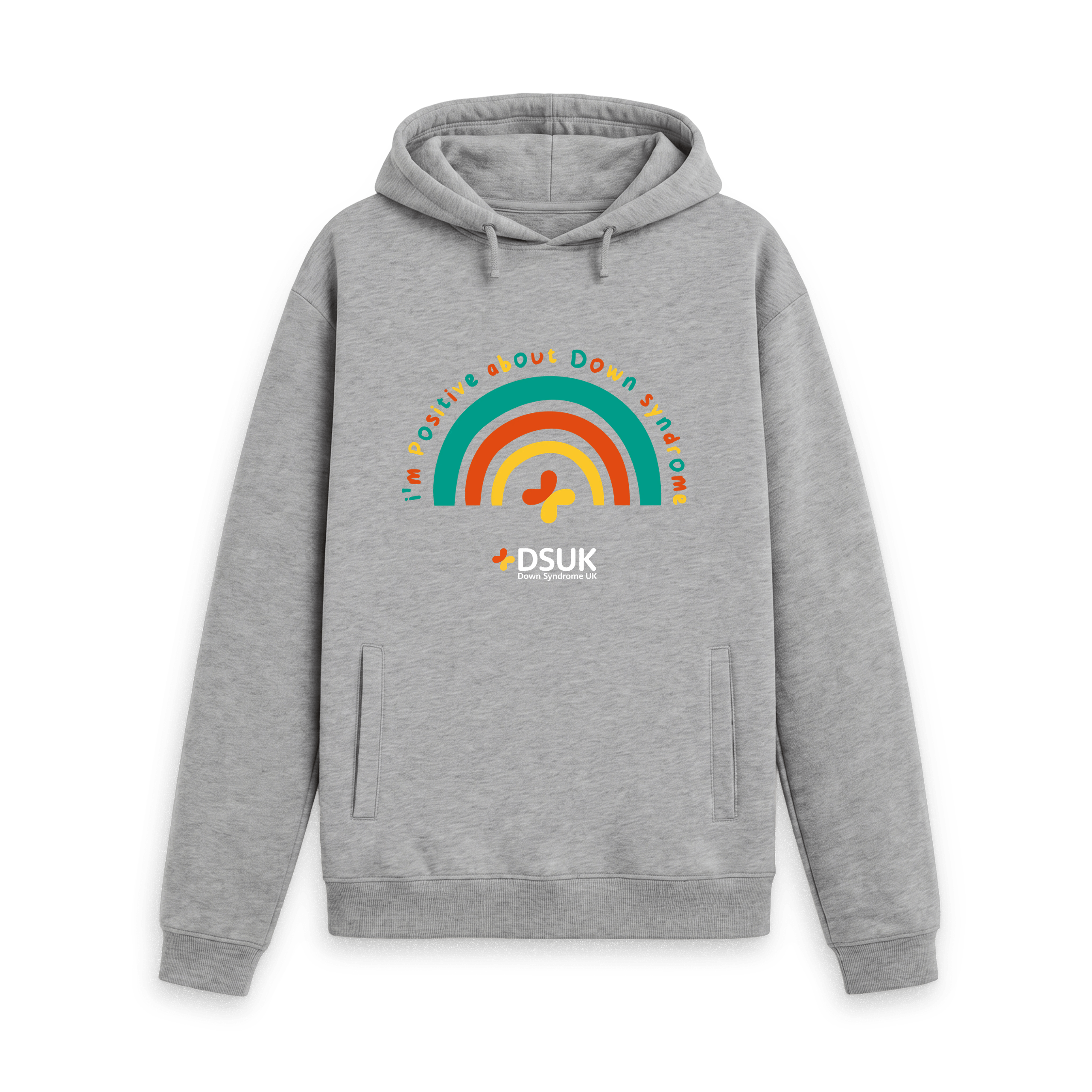 "I'm Positive About Down Syndrome" Rainbow Pullover Hoodie