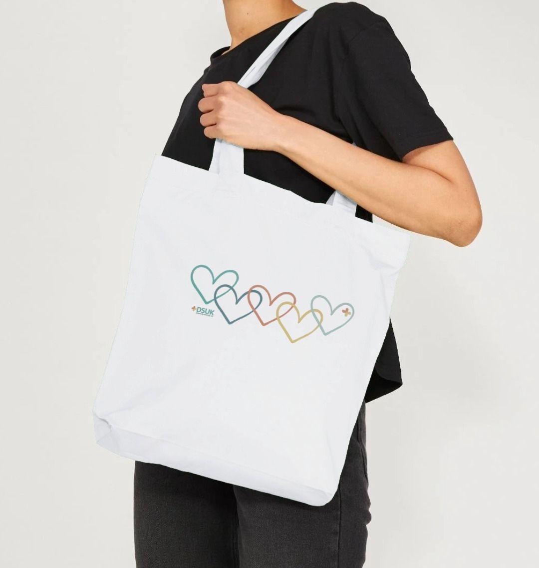 Linked Hearts - Down Syndrome UK Tote Bag