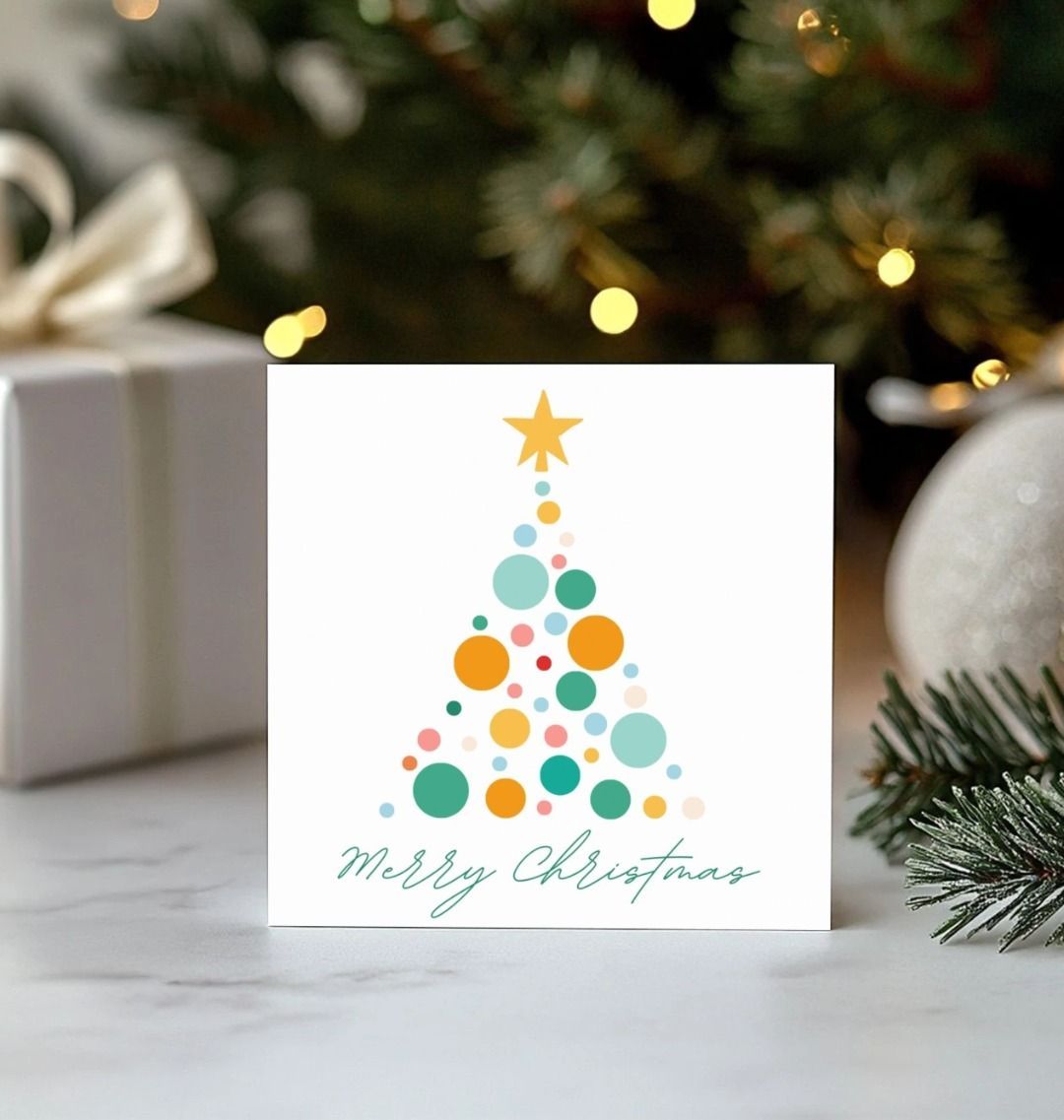 Christmas card – modern tree